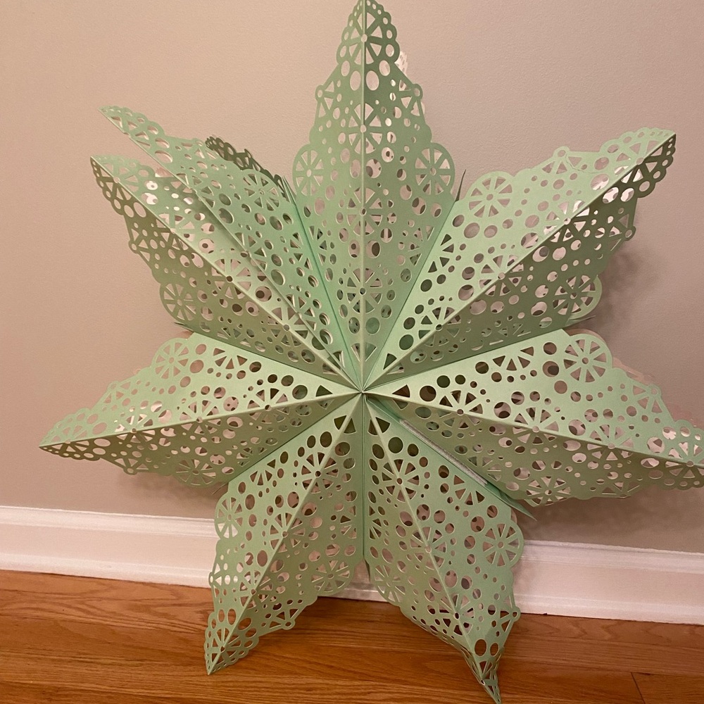 Decorative Paper Star in Sea-foam Green